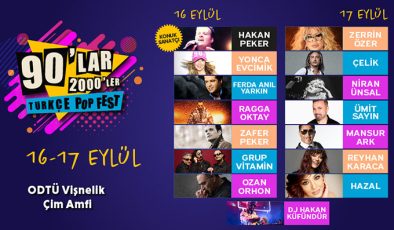 Başkent eylül ayını iki dev festival ile karşılıyor;  “90’lar & 2000’ler Türkçe Pop Fest” ve “Oktoberfest”